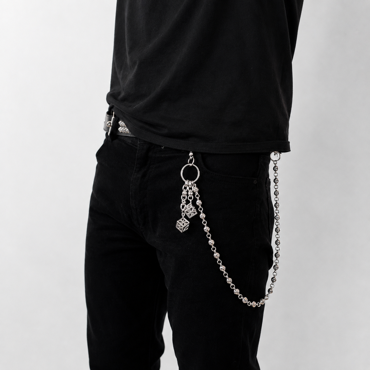 CHROME CROSS PANT CHAIN